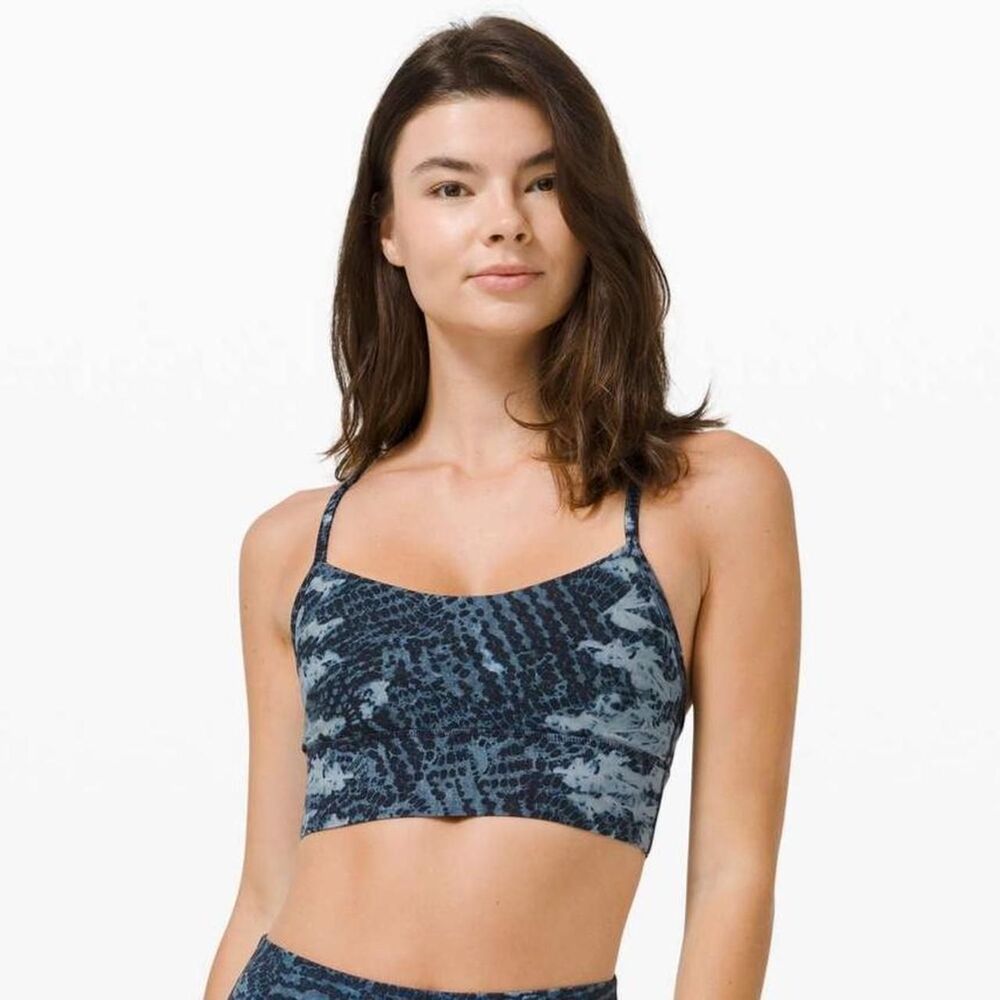 lululemon Flow Y Bra Nulu Size 6 Light Support Pilates Yoga Activewear